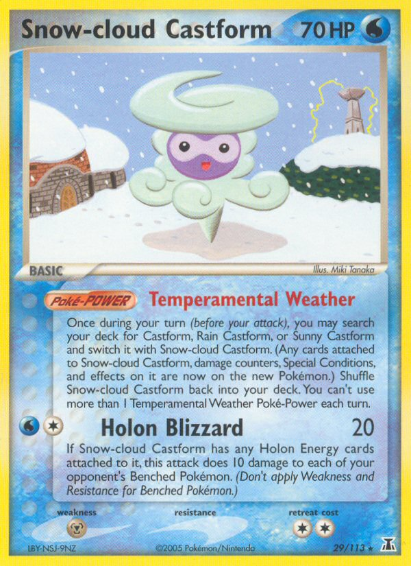 Snow-cloud Castform (29/113) [EX: Delta Species] | Jack's On Queen