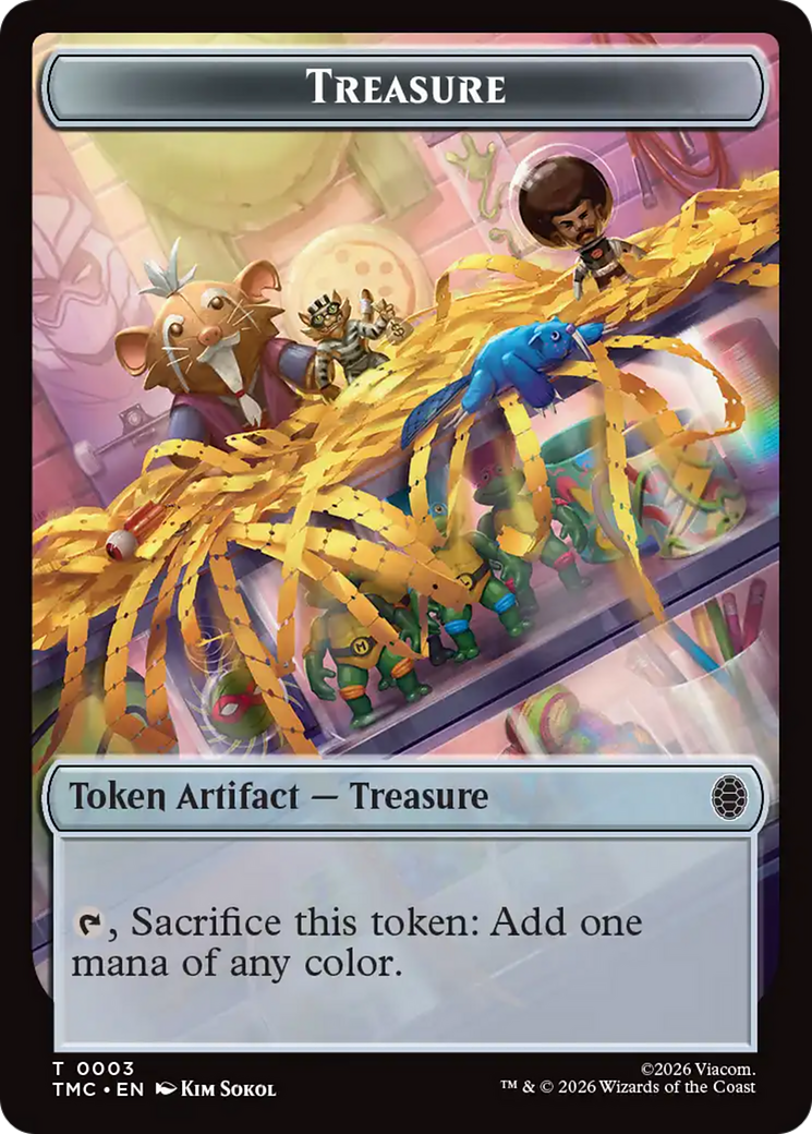 Treasure // Clue Double-Sided Token [Teenage Mutant Ninja Turtles Commander Tokens] | Jack's On Queen