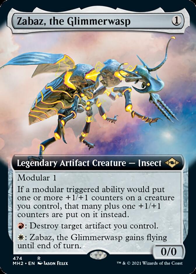 Zabaz, the Glimmerwasp (Extended Art) [Modern Horizons 2] | Jack's On Queen