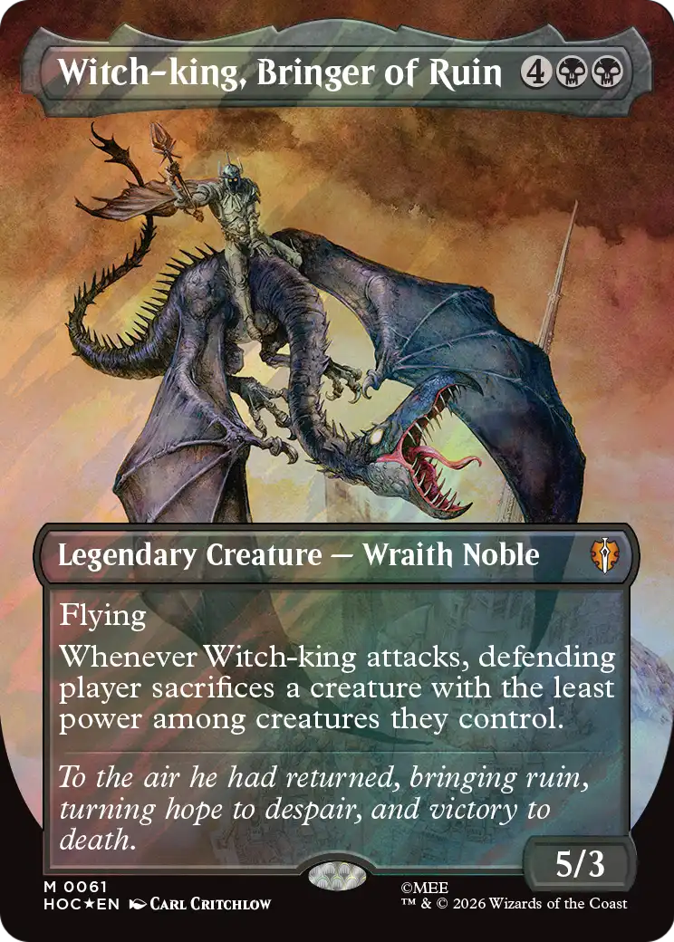 Witch-king, Bringer of Ruin (Borderless) (Surge Foil) [The Hobbit] | Jack's On Queen