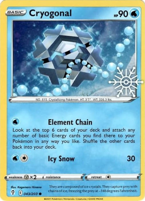 Cryogonal (043/203) (Holiday Calendar) [Sword & Shield: Evolving Skies] | Jack's On Queen