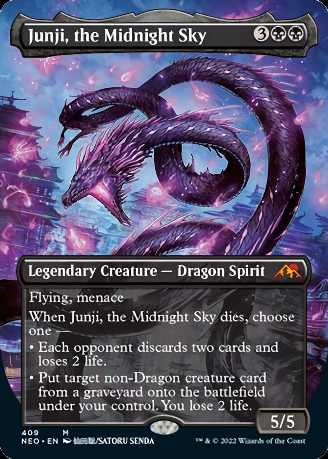 Junji, the Midnight Sky (Borderless Alternate Art) [Kamigawa: Neon Dynasty] | Jack's On Queen