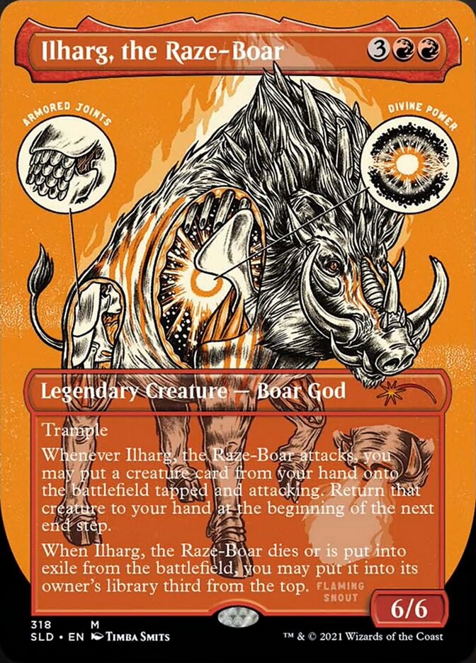 Ilharg, the Raze-Boar (Borderless Foil Etched) [Secret Lair Drop Series] | Jack's On Queen