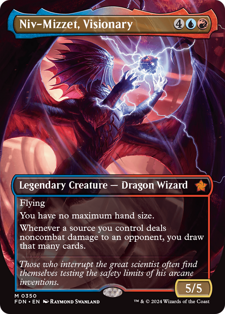 Niv-Mizzet, Visionary (Borderless) [Foundations] | Jack's On Queen