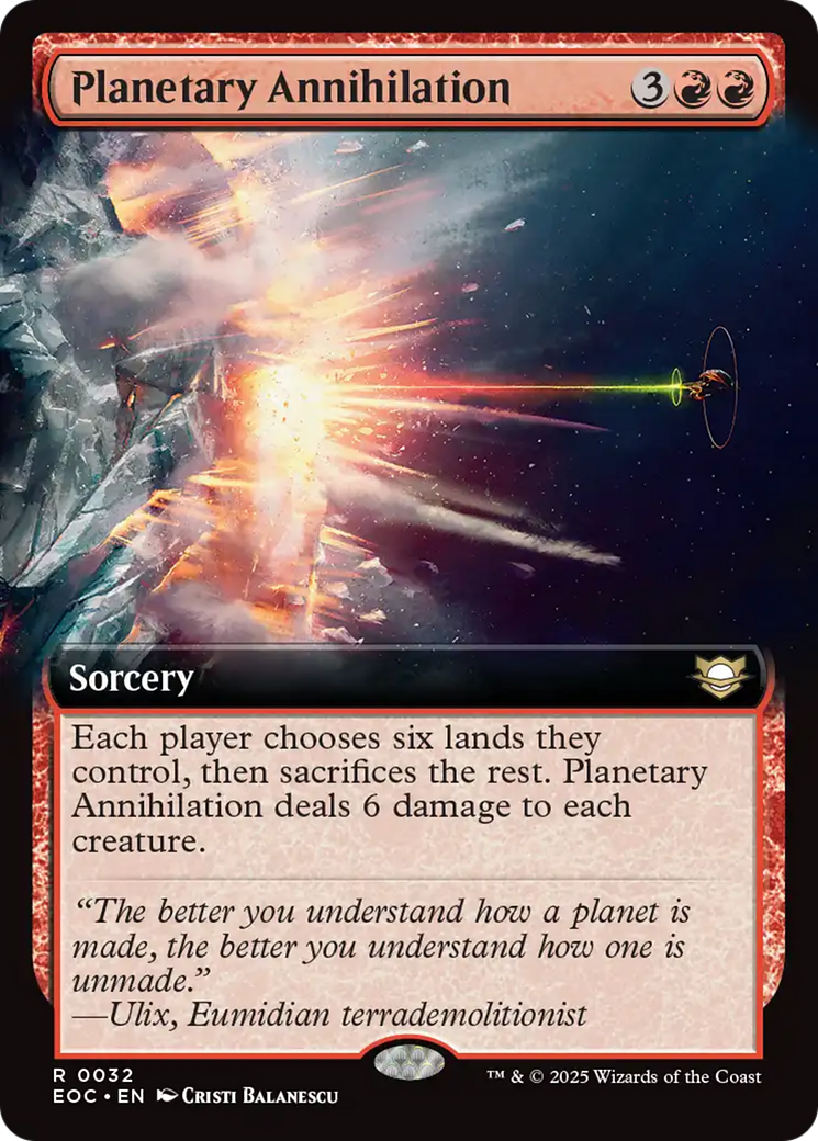 Planetary Annihilation (Extended Art) [Edge of Eternities Commander] | Jack's On Queen