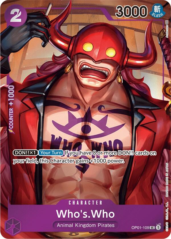 Who's.Who (Box Topper) (OP01-109) [Romance Dawn] | Jack's On Queen