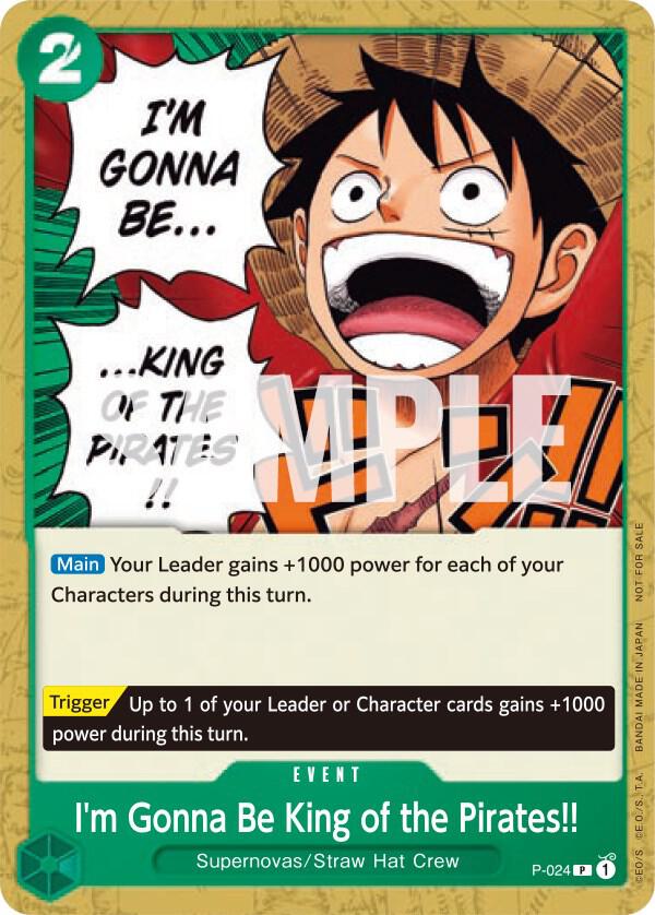 I'm Gonna Be King of the Pirates!! (P-024) [One Piece Promotion Cards] | Jack's On Queen