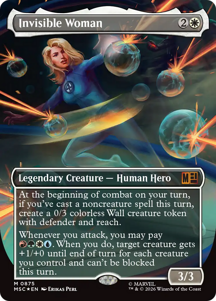 Invisible Woman (Borderless) (Surge Foil) [Marvel Super Heroes Commander] | Jack's On Queen