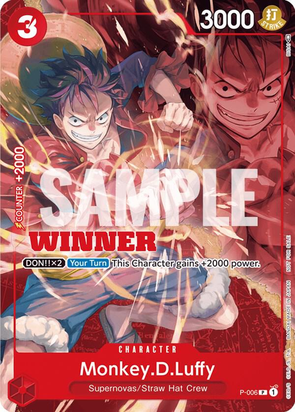 Monkey.D.Luffy - P-006 (Winner Pack Vol. 1) (P-006) [One Piece Promotion Cards] | Jack's On Queen