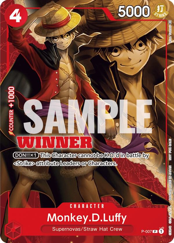 Monkey.D.Luffy - P-007 (Winner Pack Vol. 1) (P-007) [One Piece Promotion Cards] | Jack's On Queen