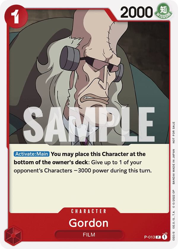 Gordon (One Piece Film Red) (P-013) [One Piece Promotion Cards] | Jack's On Queen