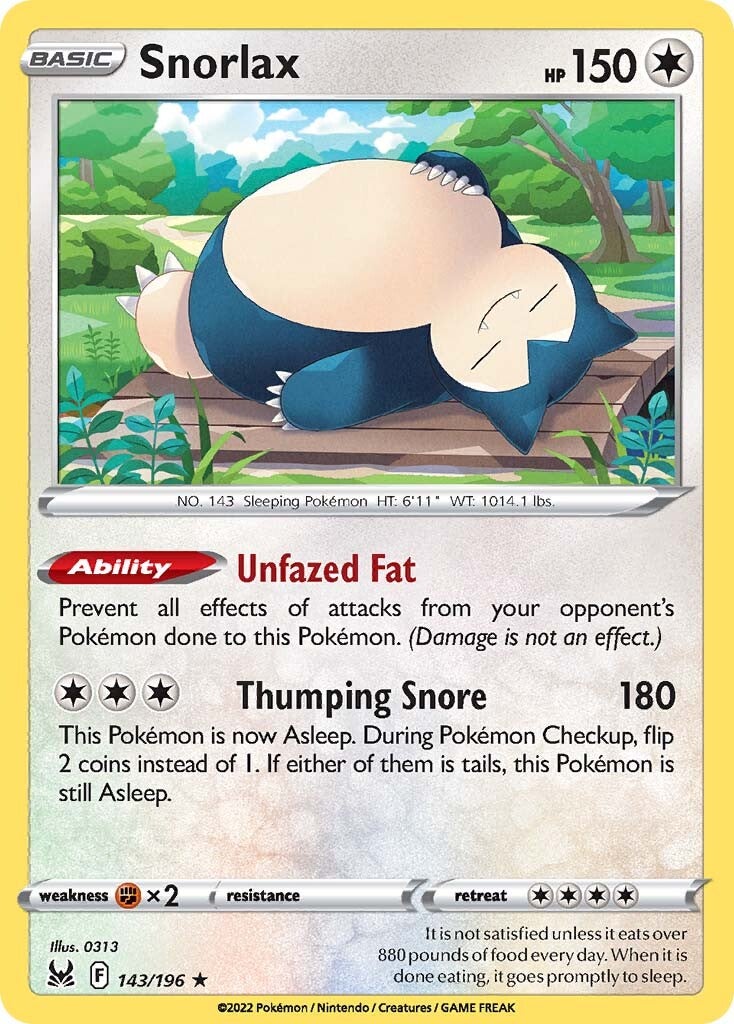 Snorlax (143/196) [Sword & Shield: Lost Origin] | Jack's On Queen