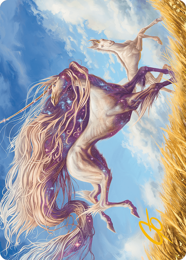 Nyxborn Unicorn Art Card (Gold-Stamped Signature) [Modern Horizons 3 Art Series] | Jack's On Queen