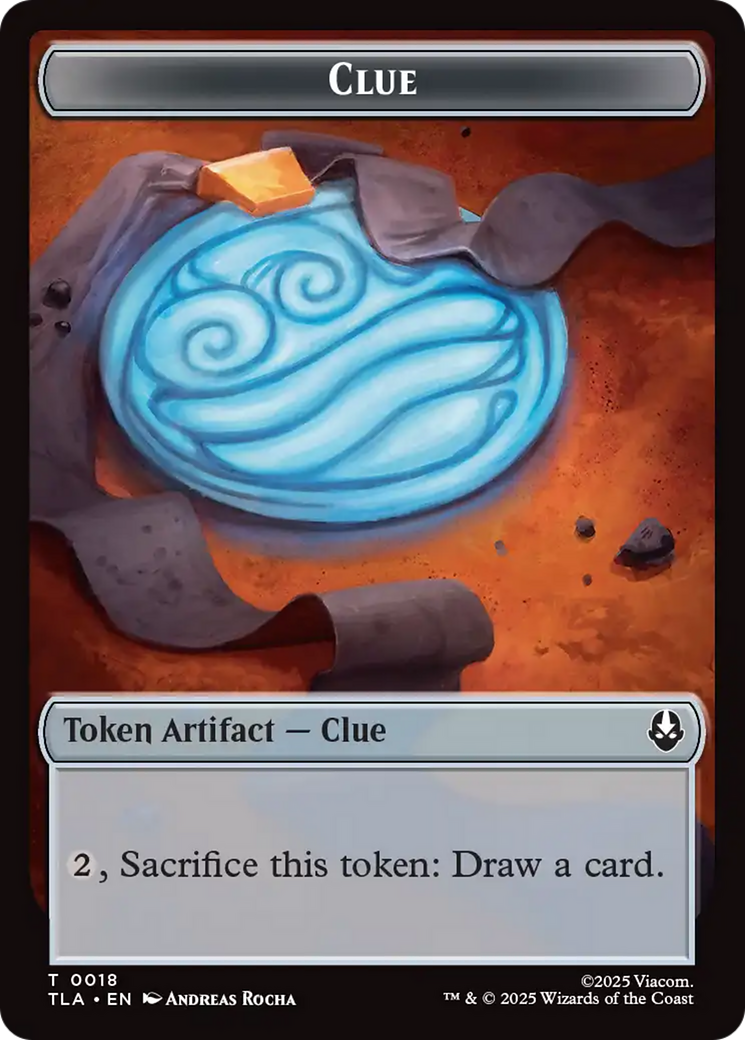 Clue (0018) // Food (0021) Double-Sided Tokens [Avatar: The Last Airbender Tokens] | Jack's On Queen