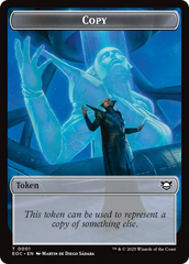 Copy // Clue Double-Sided Token [Edge of Eternities Commander Tokens] | Jack's On Queen