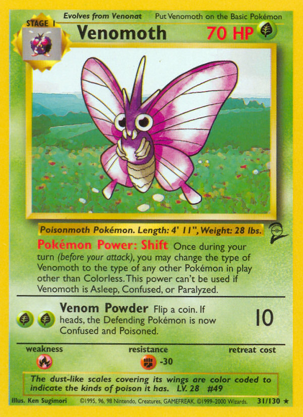 Venomoth (31/130) [Base Set 2] | Jack's On Queen