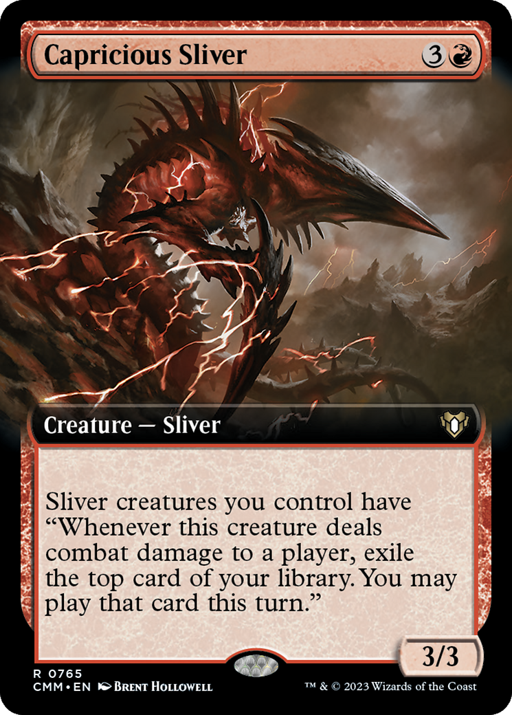 Capricious Sliver (Extended Art) [Commander Masters] | Jack's On Queen