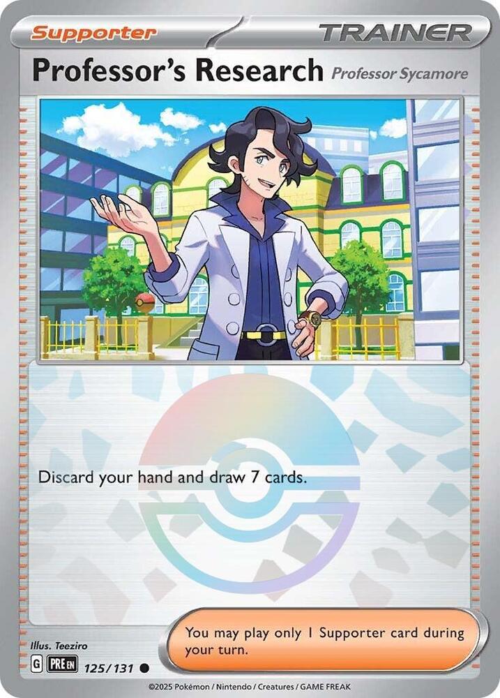Professor's Research (125/131) [Professor Sycamore] (Poke Ball Pattern) [Scarlet & Violet: Prismatic Evolutions] | Jack's On Queen