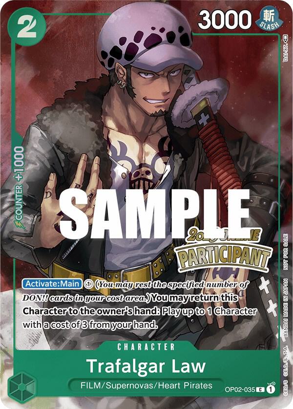 Trafalgar Law (Online Regional 2023) [Participant] (OP02-035) [One Piece Promotion Cards] | Jack's On Queen