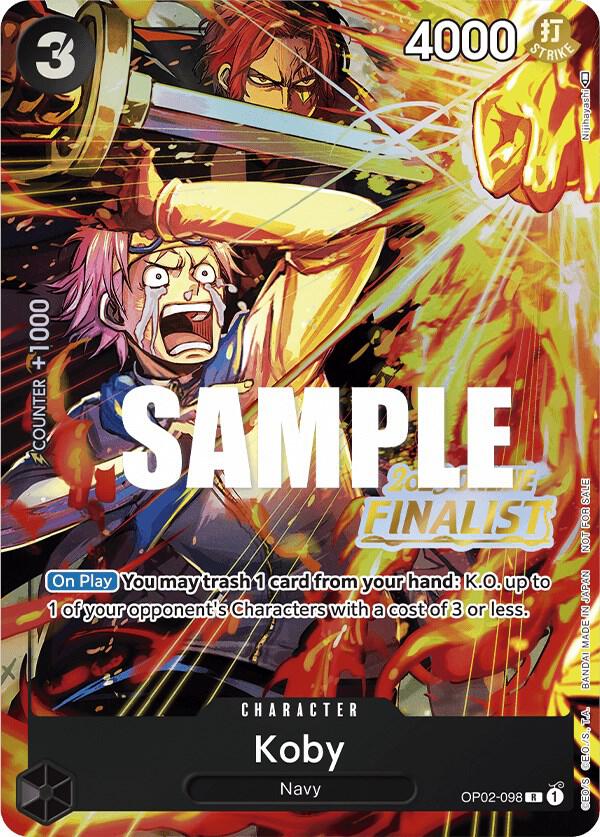 Koby (Online Regional 2023) [Finalist] (OP02-098) [One Piece Promotion Cards] | Jack's On Queen