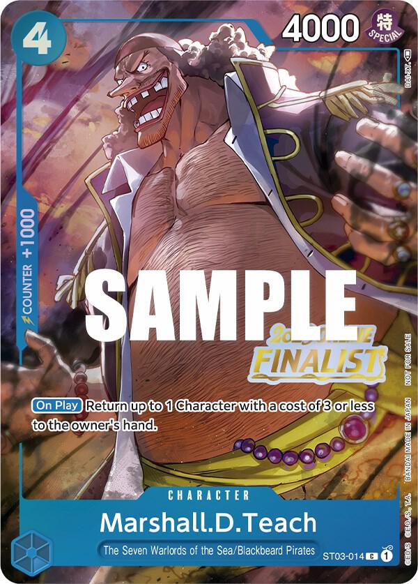 Marshall.D.Teach (Online Regional 2023) [Finalist] (ST03-014) [One Piece Promotion Cards] | Jack's On Queen