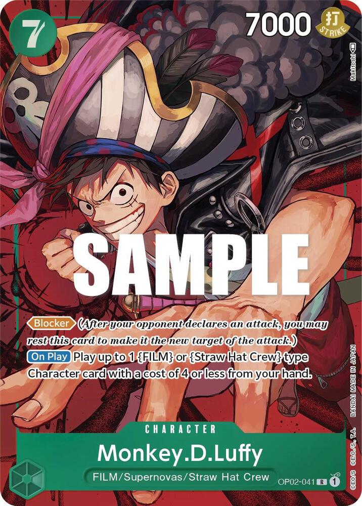 Monkey.D.Luffy (041) (Alternate Art) (OP02-041) [Paramount War] | Jack's On Queen