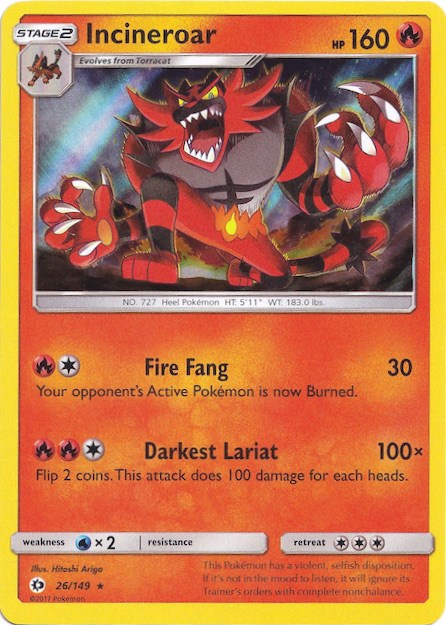 Incineroar (26/149) (Water Web Holo) [Sun & Moon: Base Set] | Jack's On Queen