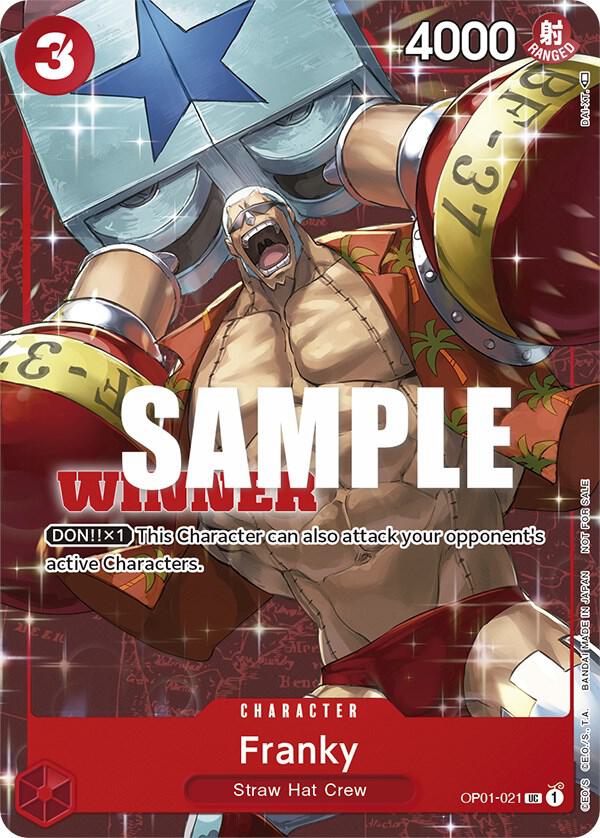 Franky (Tournament Pack Vol. 2) [Winner] (OP01-021) [One Piece Promotion Cards] | Jack's On Queen