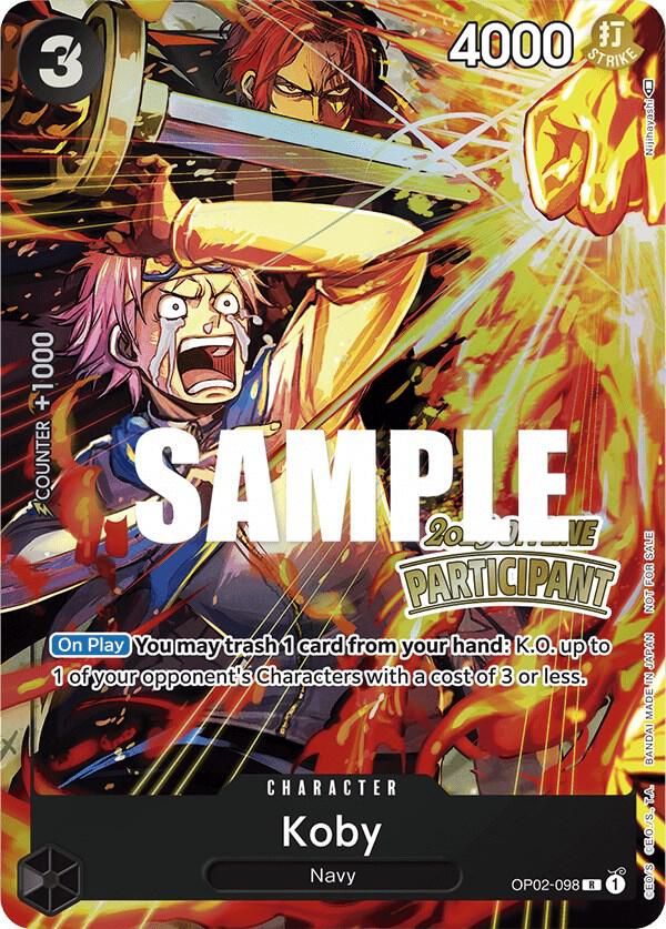 Koby (Offline Regional 2023) [Participant] (OP02-098) [One Piece Promotion Cards] | Jack's On Queen