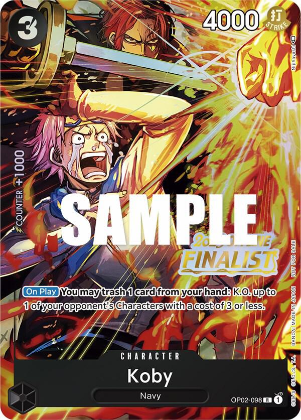 Koby (Offline Regional 2023) [Finalist] (OP02-098) [One Piece Promotion Cards] | Jack's On Queen