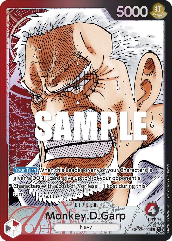 Monkey.D.Garp (002) (Alternate Art) (OP02-002) [Paramount War] | Jack's On Queen