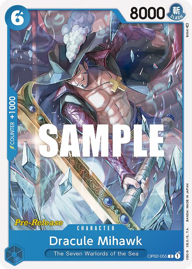 Dracule Mihawk (OP02-055) [Paramount War Pre-Release Cards] | Jack's On Queen
