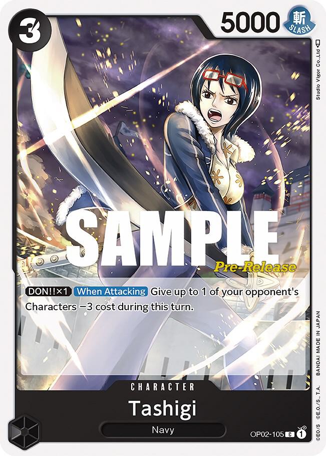 Tashigi (OP02-105) [Paramount War Pre-Release Cards] | Jack's On Queen