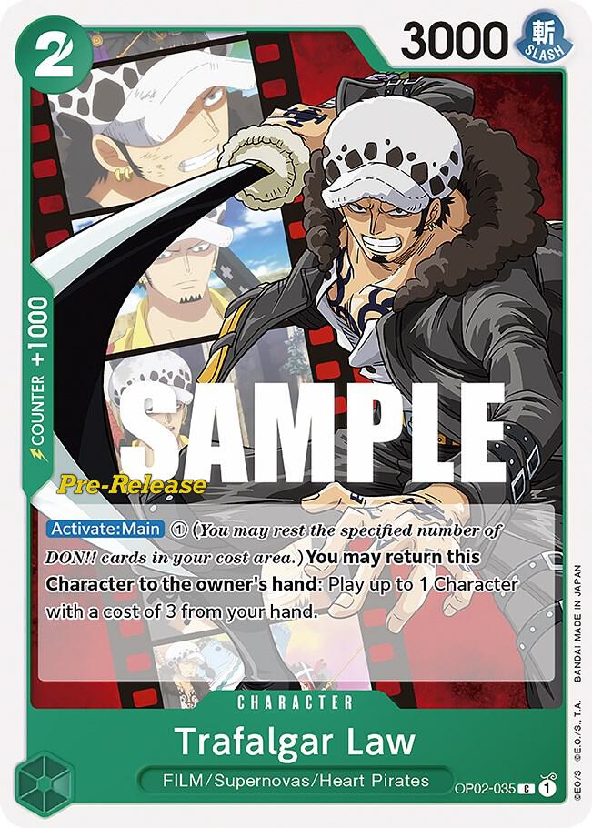 Trafalgar Law (OP02-035) [Paramount War Pre-Release Cards] | Jack's On Queen