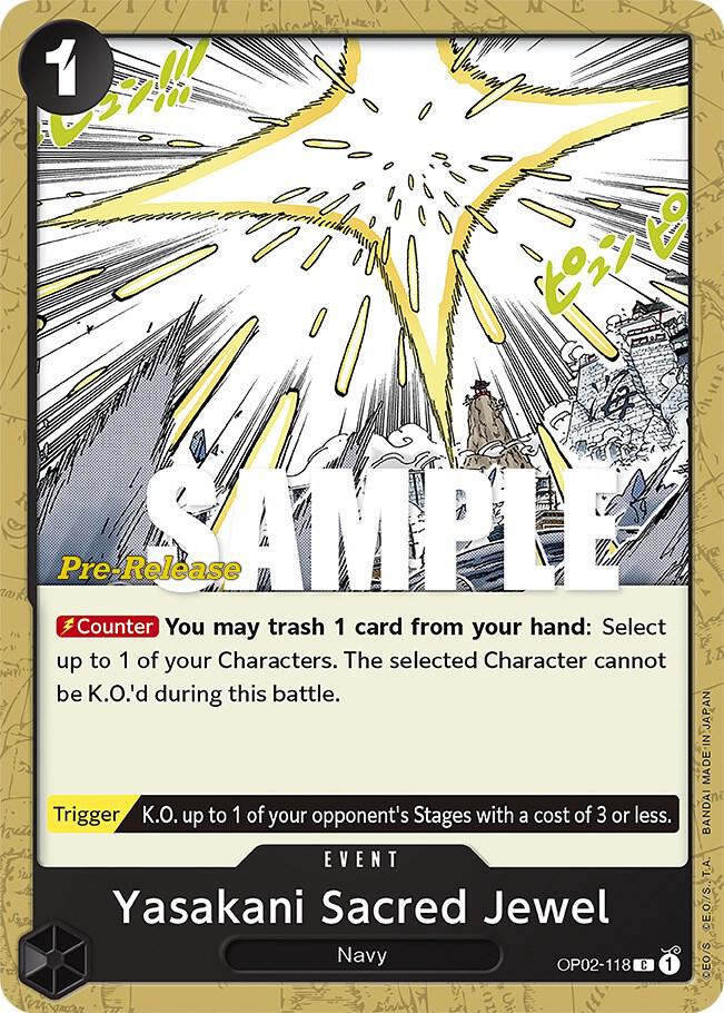 Yasakani Sacred Jewel (OP02-118) [Paramount War Pre-Release Cards] | Jack's On Queen