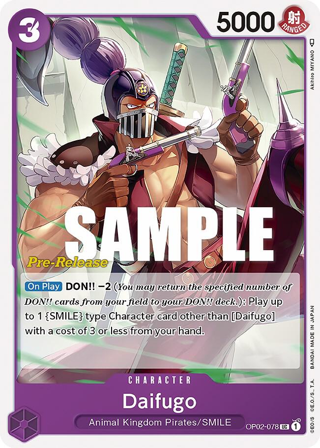 Daifugo (OP02-078) [Paramount War Pre-Release Cards] | Jack's On Queen