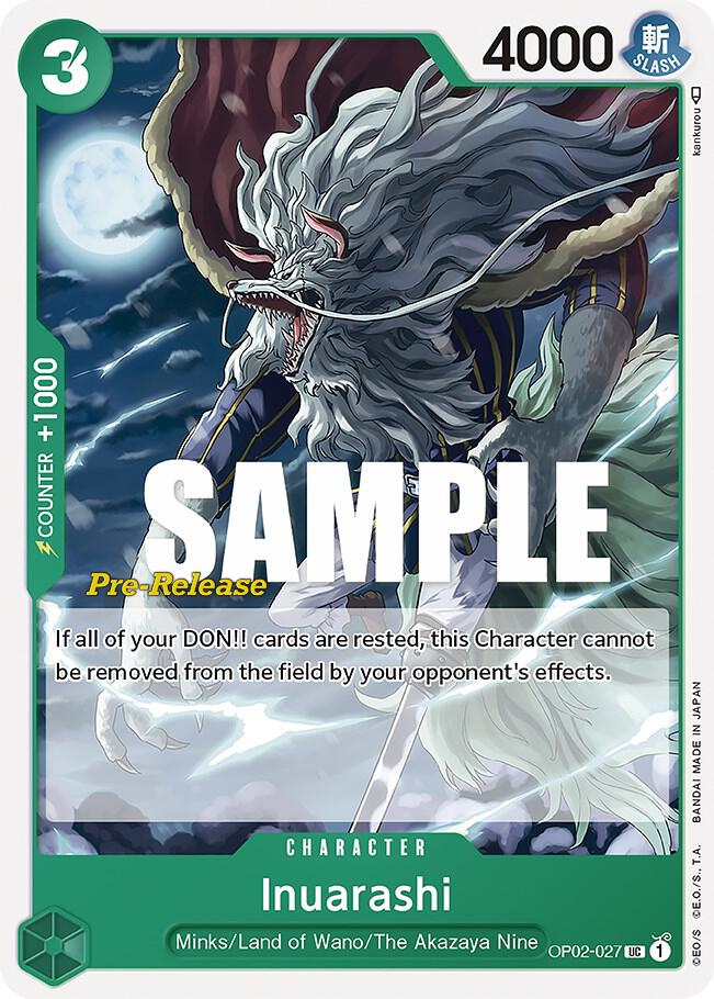 Inuarashi (OP02-027) [Paramount War Pre-Release Cards] | Jack's On Queen