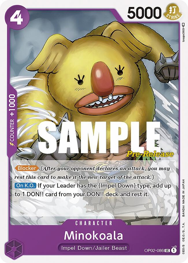Minokoala (OP02-086) [Paramount War Pre-Release Cards] | Jack's On Queen