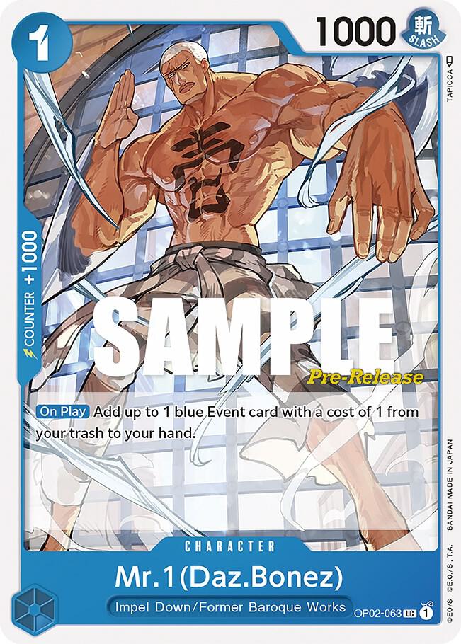 Mr.1 (Daz.Bonez) (OP02-063) [Paramount War Pre-Release Cards] | Jack's On Queen