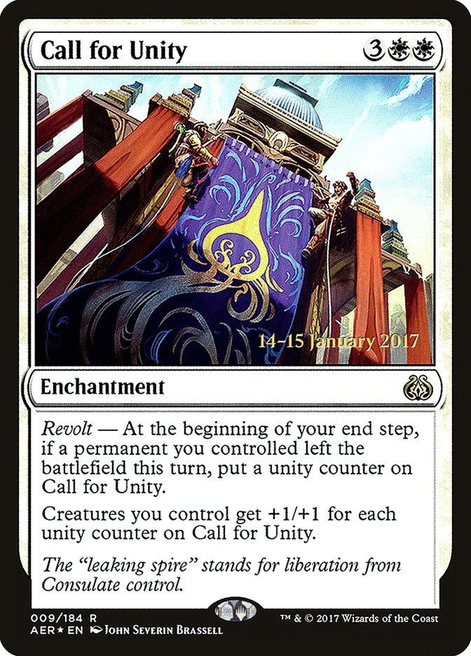 Call for Unity [Aether Revolt Prerelease Promos] | Jack's On Queen