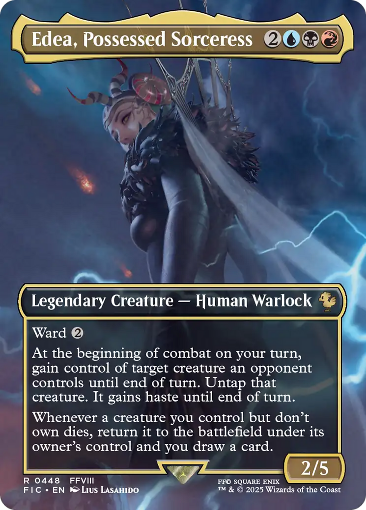 Edea, Possessed Sorceress (Borderless) [FINAL FANTASY Commander] | Jack's On Queen