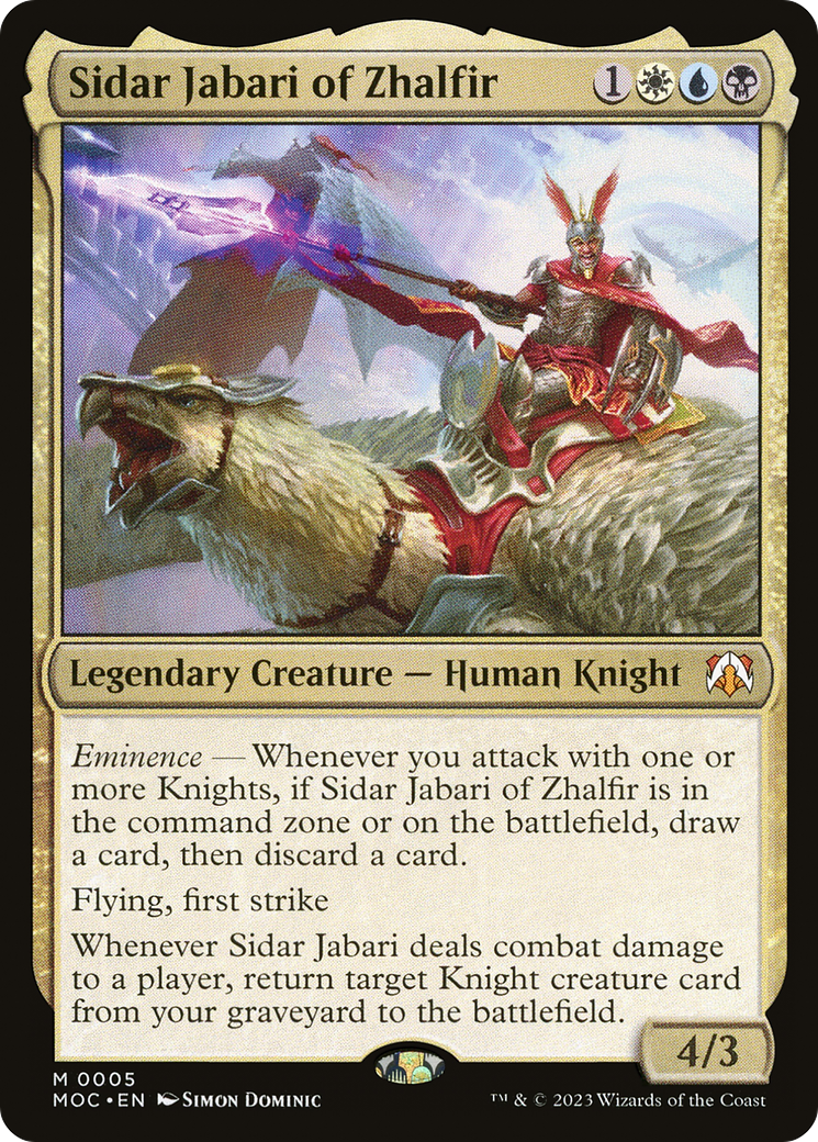 Sidar Jabari of Zhalfir [March of the Machine Commander] | Jack's On Queen