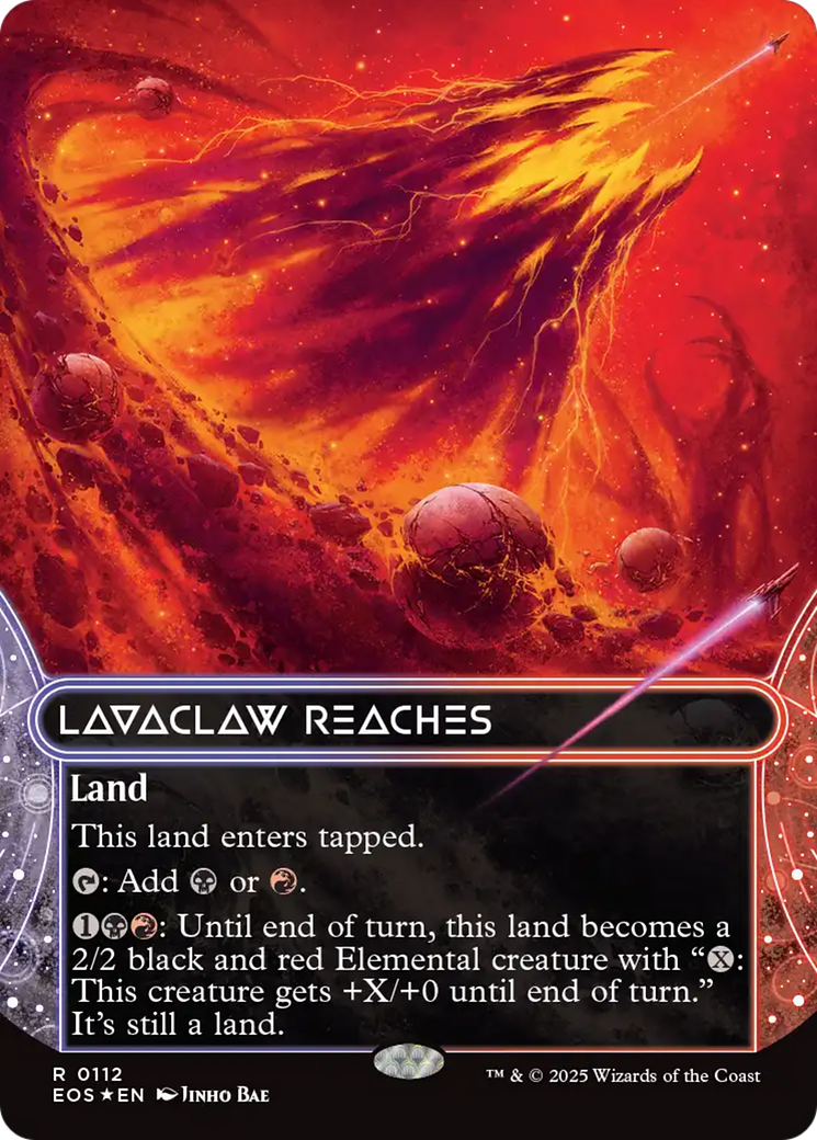 Lavaclaw Reaches (0112) (Borderless) (Galaxy Foil) [Edge of Eternities: Stellar Sights] | Jack's On Queen