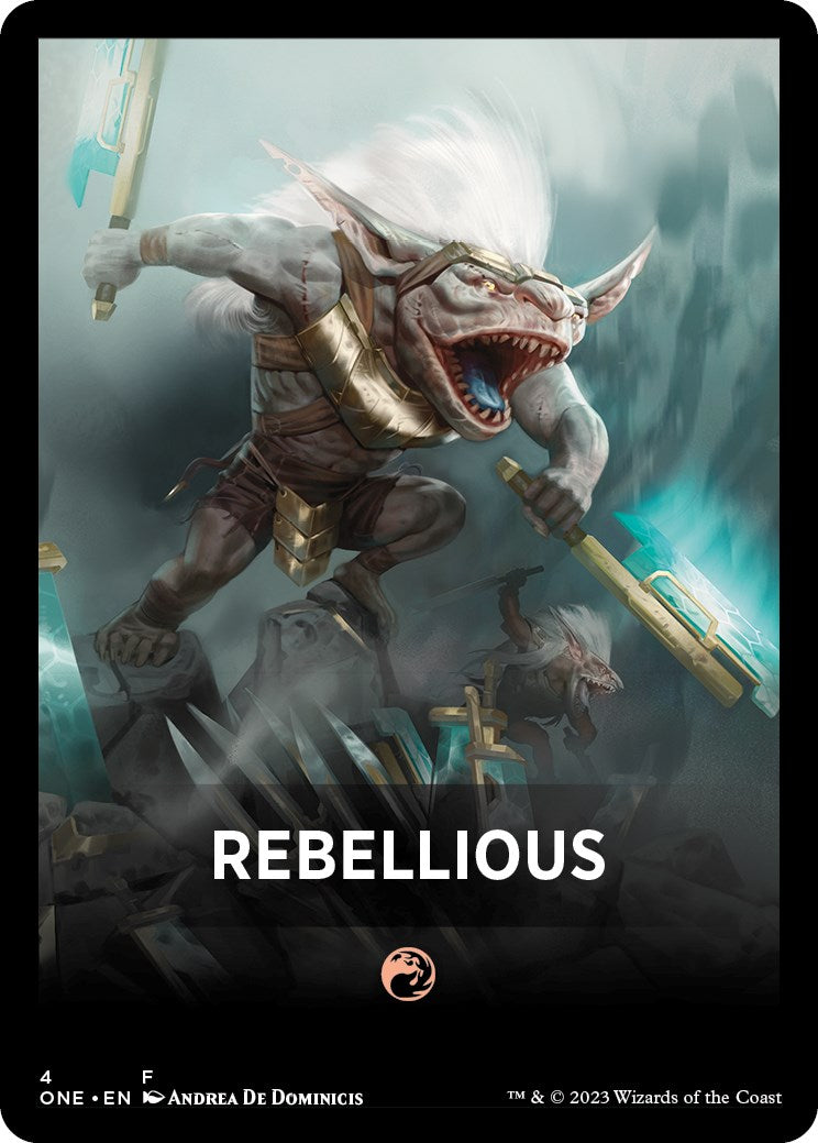 Rebellious Theme Card [Phyrexia: All Will Be One Tokens] | Jack's On Queen