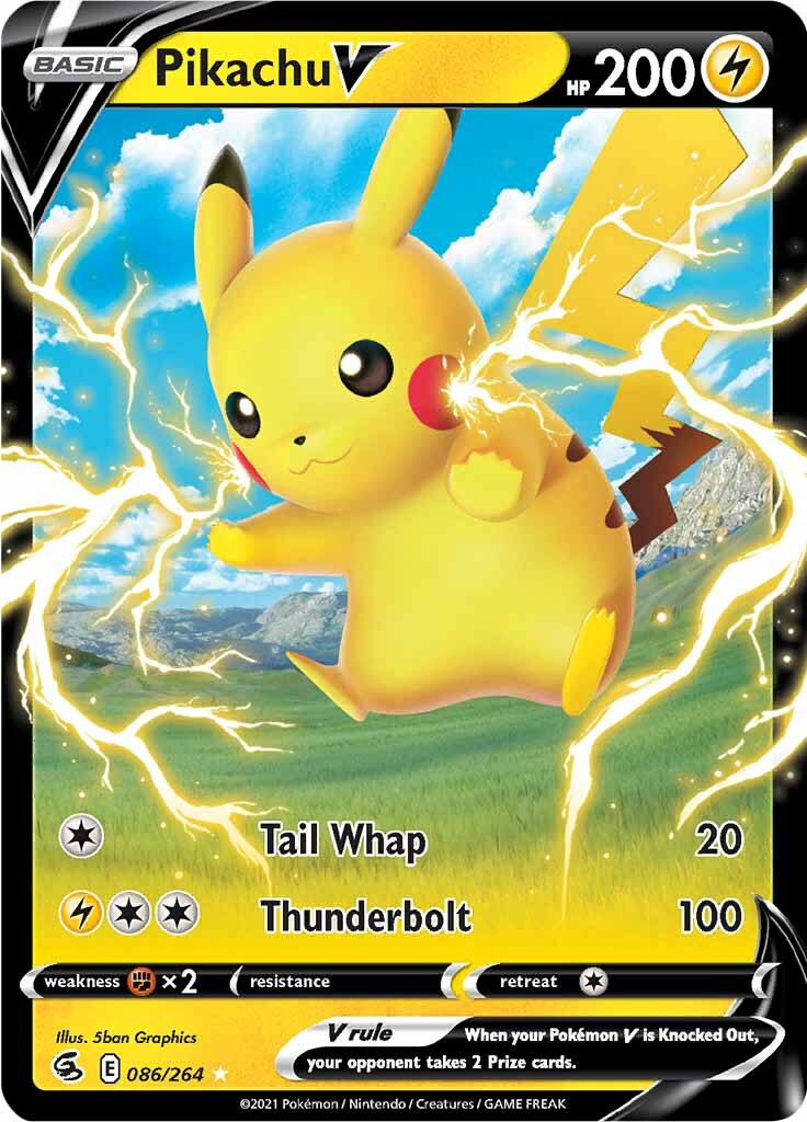 Pikachu V (086/264) [Sword & Shield: Fusion Strike] | Jack's On Queen