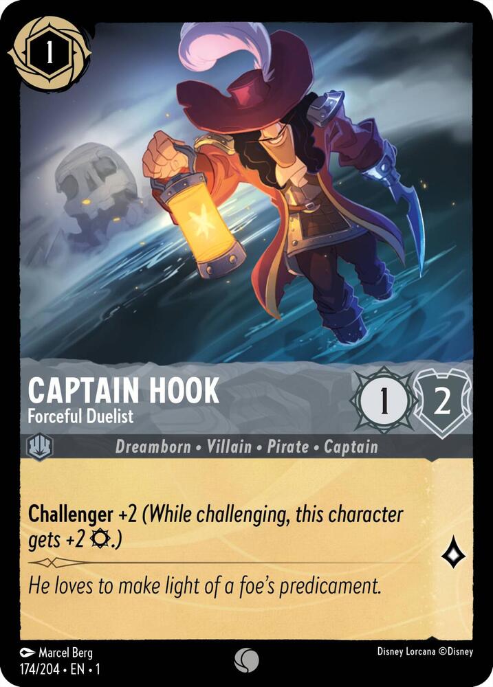Captain Hook - Forceful Duelist (174/204) [The First Chapter] | Jack's On Queen