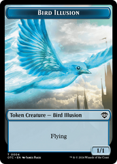 Dragon Elemental // Bird Illusion Double-Sided Token [Outlaws of Thunder Junction Commander Tokens] | Jack's On Queen