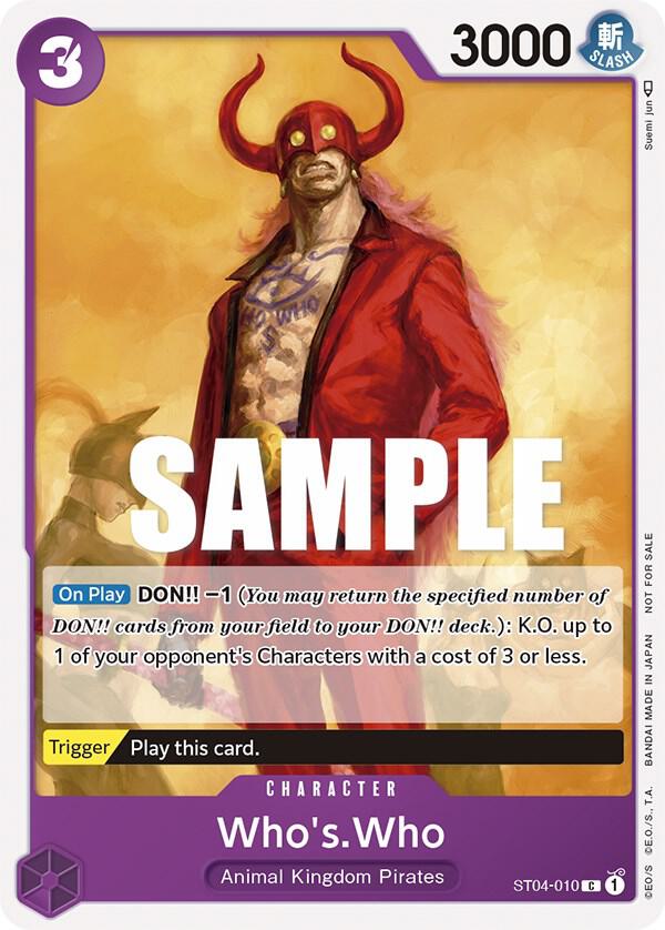 Who's.Who (Tournament Pack Vol. 3) [Participant] (ST04-010) [One Piece Promotion Cards] | Jack's On Queen