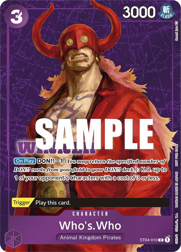 Who's.Who (Tournament Pack Vol. 3) [Winner] (ST04-010) [One Piece Promotion Cards] | Jack's On Queen