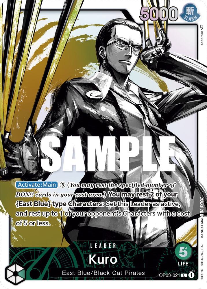 Kuro (Alternate Art) (OP03-021) [Pillars of Strength] | Jack's On Queen